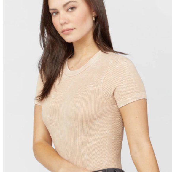 Marble Canvas Pant Bundle with Crew neck bodysuit & sweater knit top. Small NWT - Picture 14 of 16